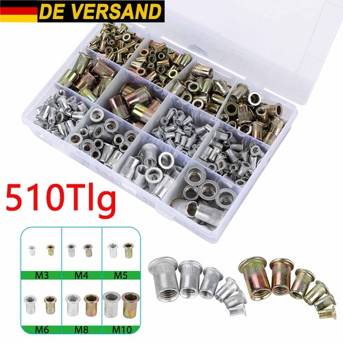 Nietmuttern set 510 teilig - nietmuttern, 510-teilig