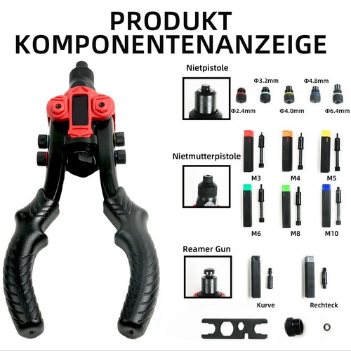 Nietmutternzange set - 3-in-1,